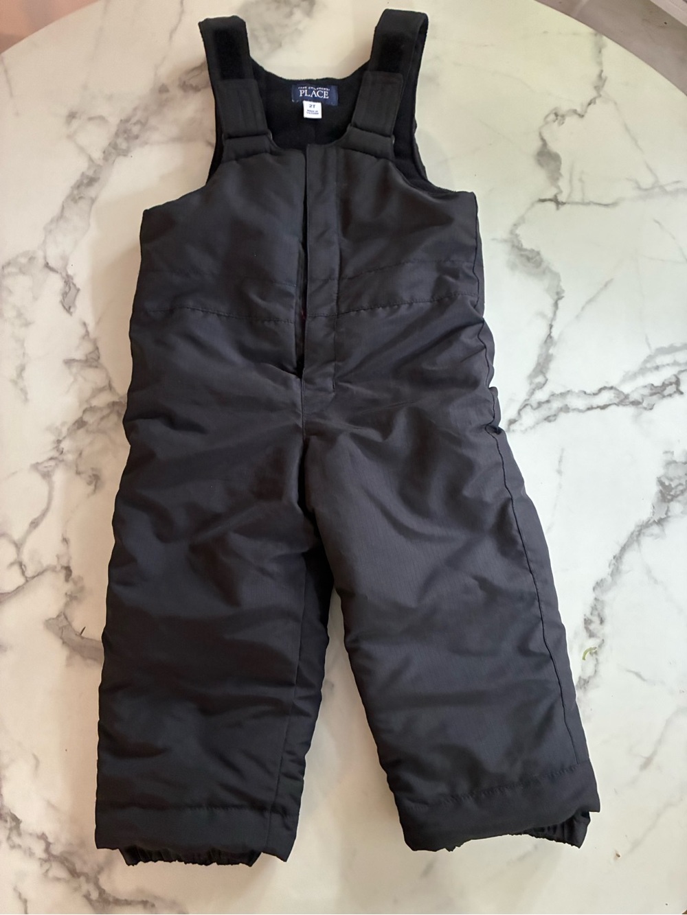The Children's Place Black Kids Snow Overalls Bibs